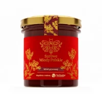 Jar of Yerbador Raw Buckwheat Honey on a white background