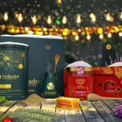 Yerba mate set with raw Polish phacelia honeys