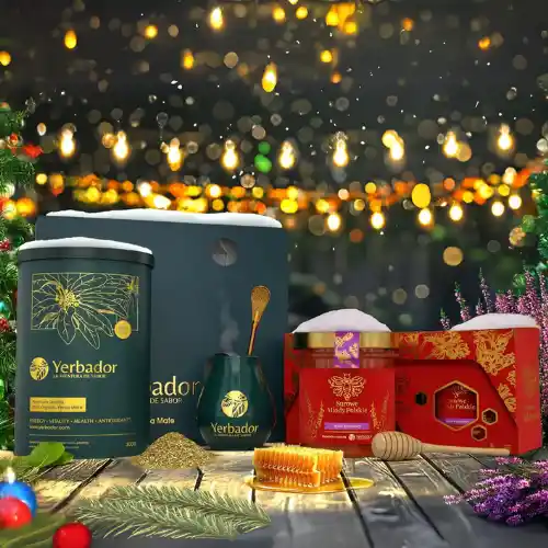 Yerba Mate gift set and raw Polish honeys