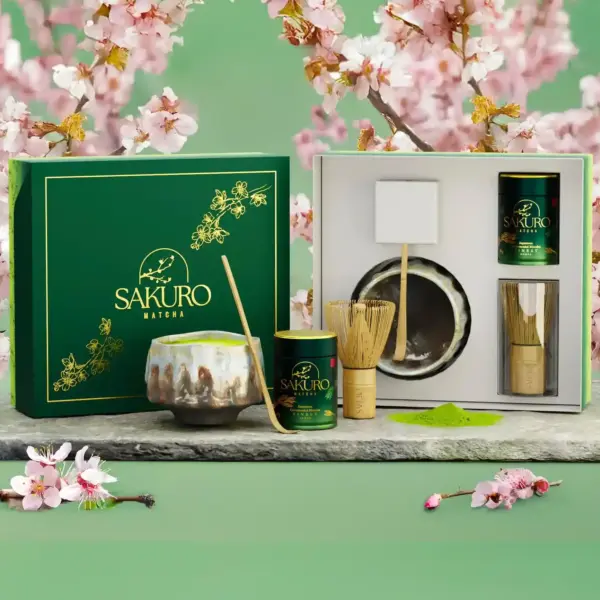 Matcha Finest Set in a 40g tin with a Shizuku bowl / dietary supplement