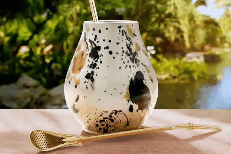 Matero for yerba mate - ceramic vessel with bombilla