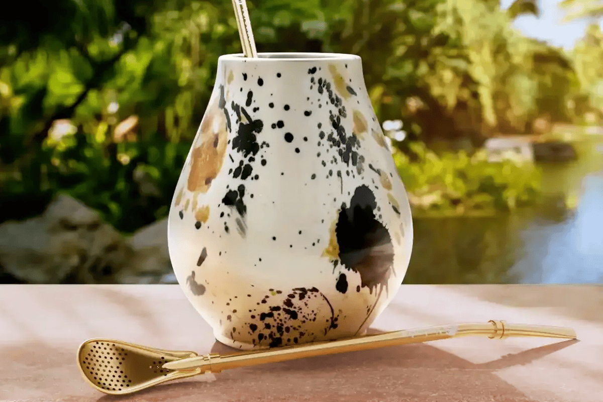 Matero for yerba mate - ceramic vessel with bombilla