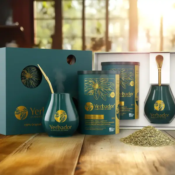 Set for two: two yerba mate tubes, two mate cups and two bombillas