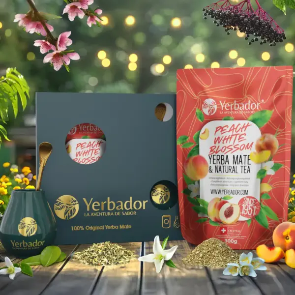 PEACH WHITE BLOSSOM STARTER SET – YERBA MATE + WHITE TEA