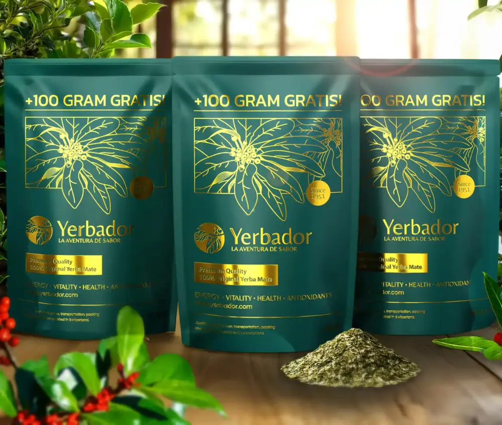 Two packs of Yerbador yerba mate and one free