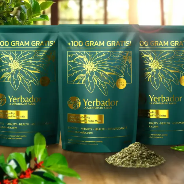 Two packs of Yerbador yerba mate and one free