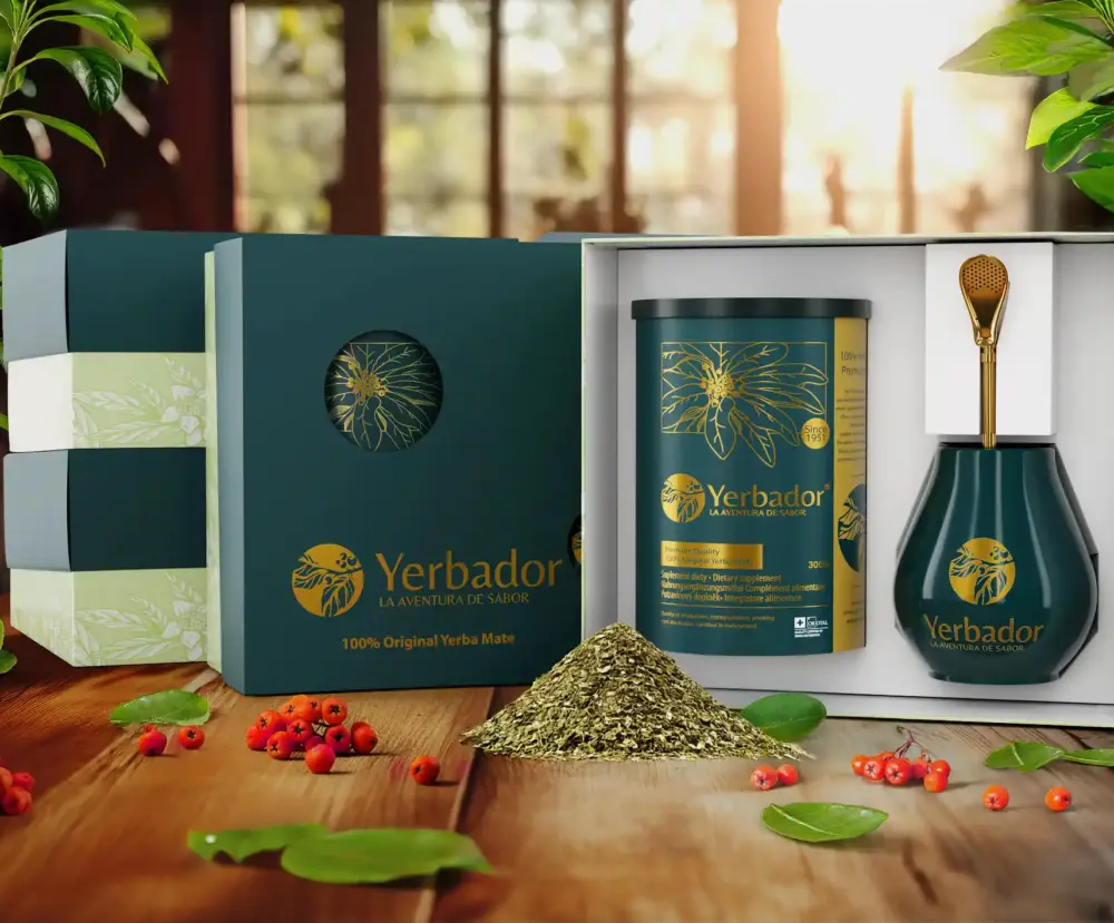 9 Yerbador yerba mate set 3 + 1 free: tubes, matero and bombillas