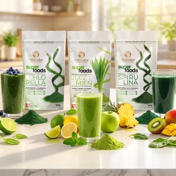 Chlorella, spirulina and young barley set 600 g Yerbador