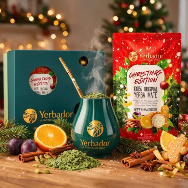 Mega Yerba Mate Set CHRISTMAS EDITION – Tin + Doypack + Matero + Bombilla