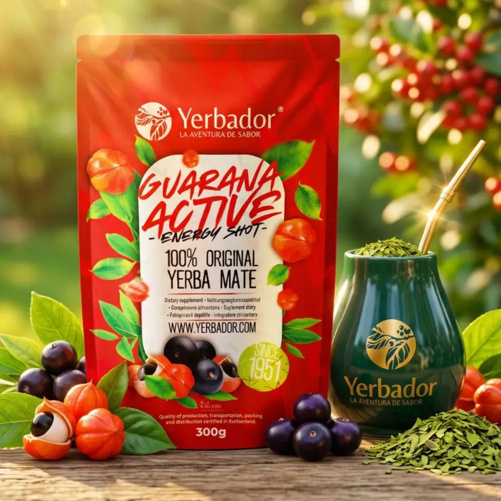 YERBA MATE – ULTRA ENERGY – GUARANA Yerba Mate Ultra Energy with guarana, Yerbador packaging