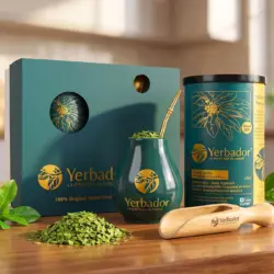 YERBA MATE GIFT SET – Tube + Matero + Bombilla + exclusive beech scoop