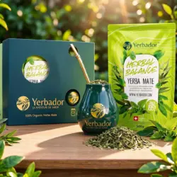YERBA MATE STARTER SET – BOMBILLA + MATERO + YERBA HERBAL BALANCE