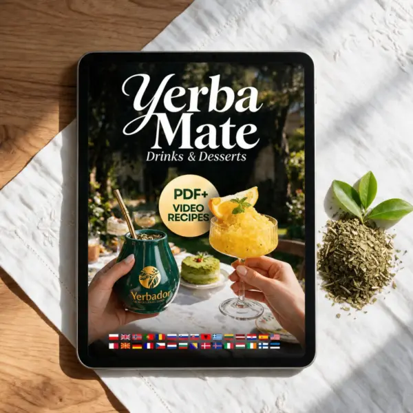 Ebook with recipes for yerba mate drinks and desserts