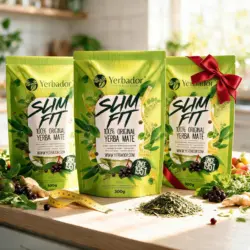 SLIM FIT 2+1 free – three 300 g Yerba Mate doypacks with a gift ribbon