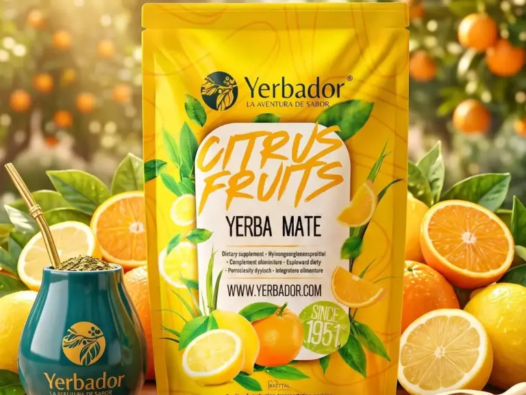 Citrus Fruits yerba mate surrounded by oranges and lemons