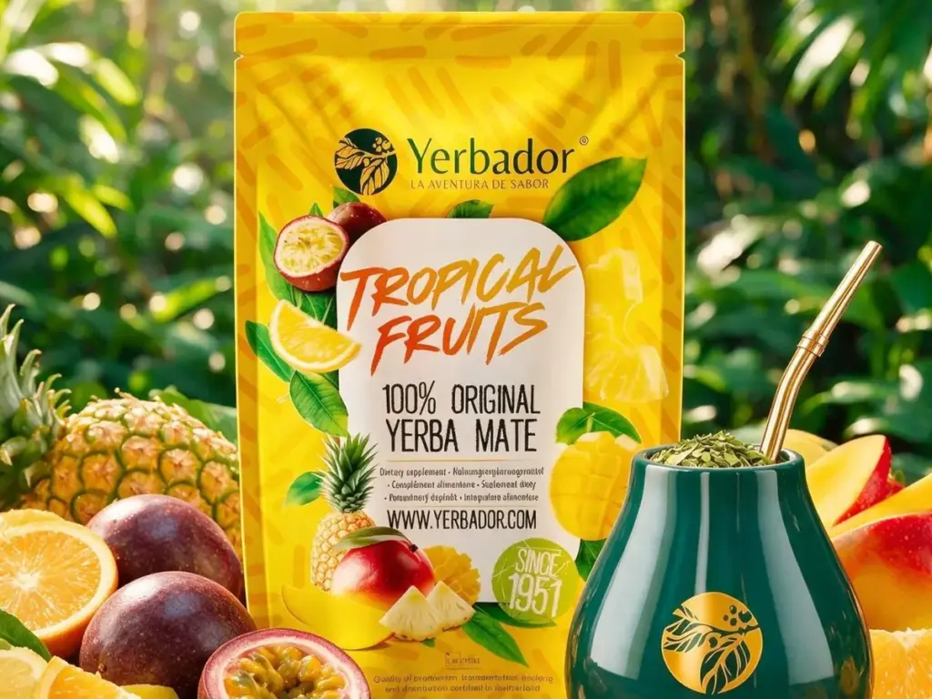 Tropical Fruits yerba mate with pineapple, passion fruit and orange