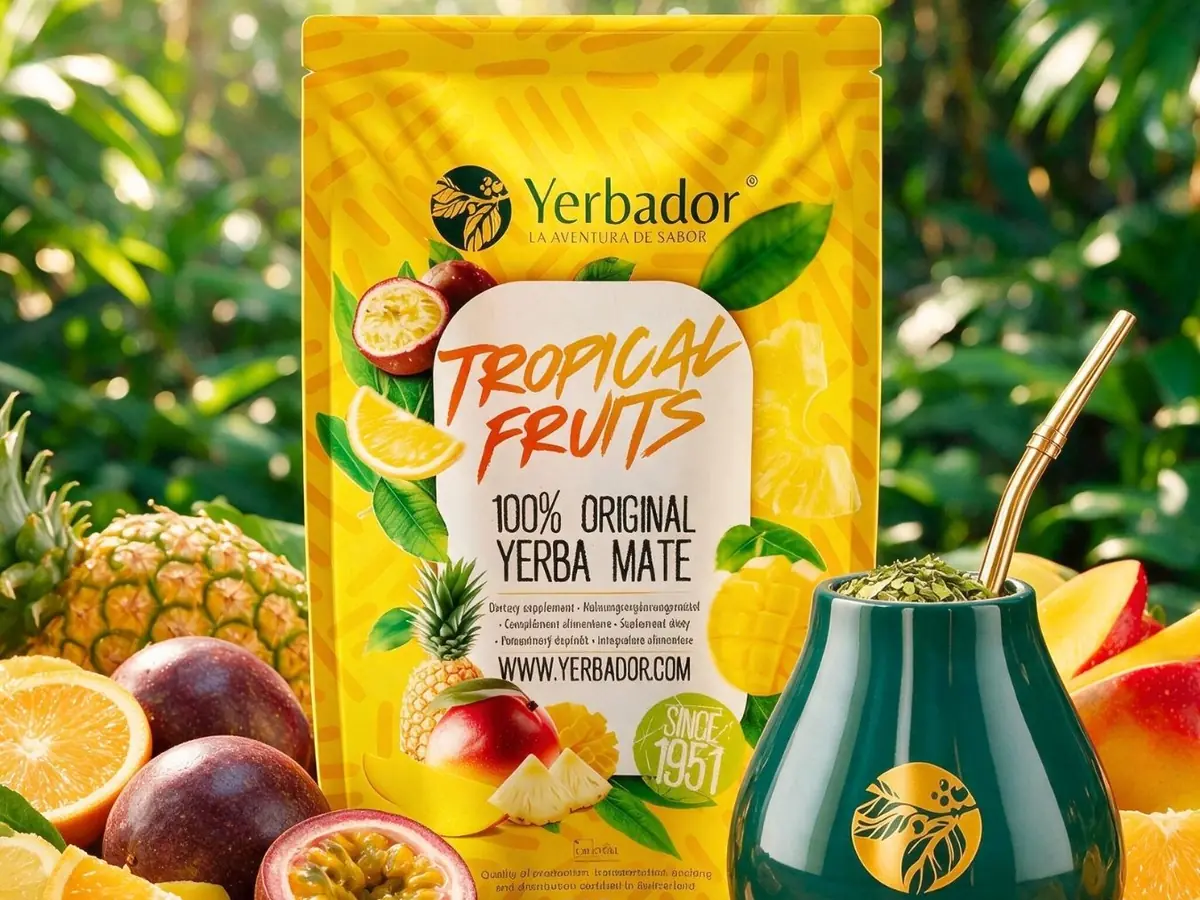 Tropical Fruits yerba mate with pineapple, passion fruit and orange